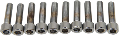 Drag Specialties - Drag Specialties #10 Fine and Coarse-Thread Knurled Socket-Head Bolts - 10-32 x 1/2in. - MPB200