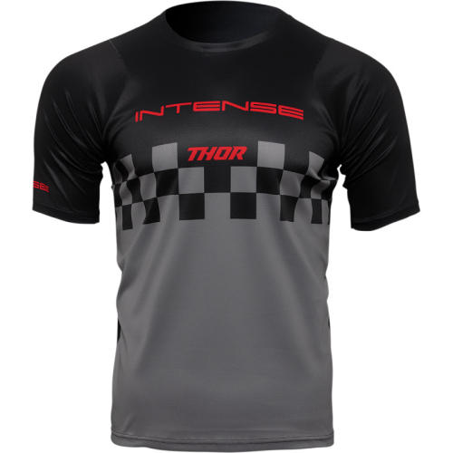 Thor - Thor Intense Assist Short Sleeve Chex Jersey - 5120-0145 - Black/Gray - Small