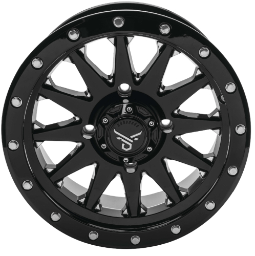 QuadBoss - QuadBoss Wagon Wheel - 14x7 - 4+3 - 4/156 - Black/Milled - RT-GW106147156BMIA