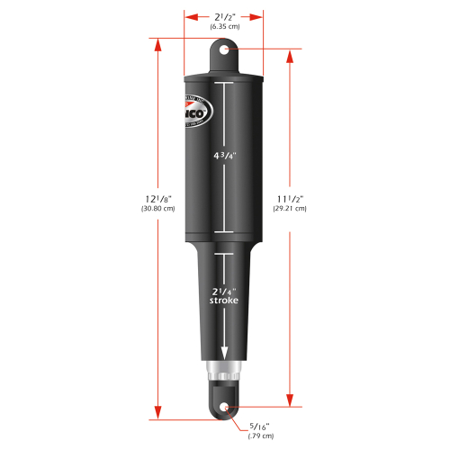 Lenco Marine - Lenco 101 Standard Actuator - 24V - 2-1/4" Stroke