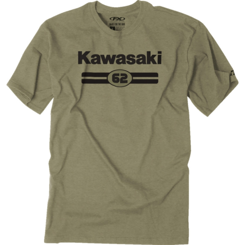 Factory Effex - Factory Effex Kawasaki Sixty Two T-Shirt - 27-87124 - Heather Olive - Large