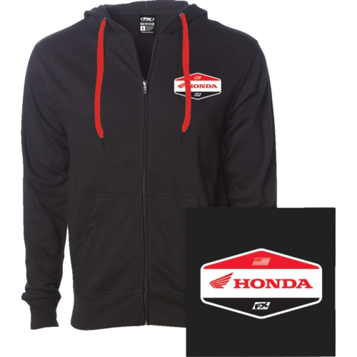 Factory Effex - Factory Effex Honda Stadium Zip-Up Hoody - 27-88302 - Black - Medium