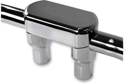 LA Choppers - LA Choppers Hefty Handlebar Riser/Top Clamp Kit - 3in. Tall - Chrome - LA-7446-03