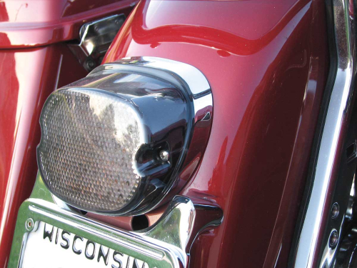 Drag Specialties - Drag Specialties LED Low-Profile Smoke Lens Taillight  with Bottom Tag Light - 2010-0770