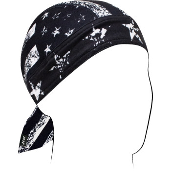 Zan Headgear - Zan Headgear Sportflex Flydanna - ZL164 - Black/White - OSFA