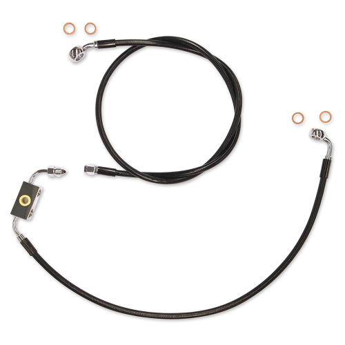 Magnum - Magnum Black Coated XR Stainless Front Brakeline Kit - 34in. Upper Brake Length - SBC1316-34