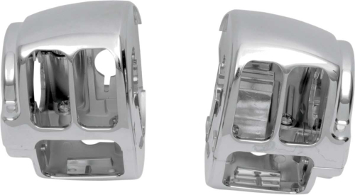 Drag Specialties - Drag Specialties Switch Housing Kit - without Switches  for Chrome Handlebar Control Kits with Mechanical Clutching - 0616-0147