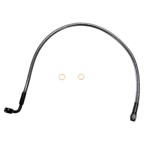 Magnum - Magnum Black Pearl Designer Series ABS Front Upper Brake Line - 10mm. 90deg. Banjo - 22in. - AS47222