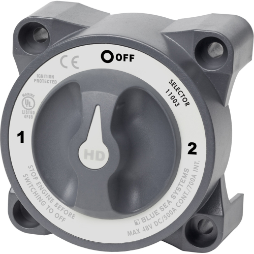 Blue Sea Systems - Blue Sea 11003 HD-Series Battery Switch w/Alternator Field Disconnect - 3-Position