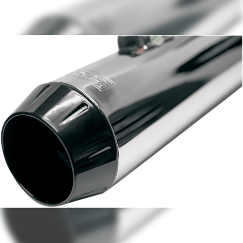 Bassani Manufacturing - Bassani Manufacturing Black Powder-Coated End Cap with 1in. Lip for Long Megaphone Mufflers - ENDCAP-LMB