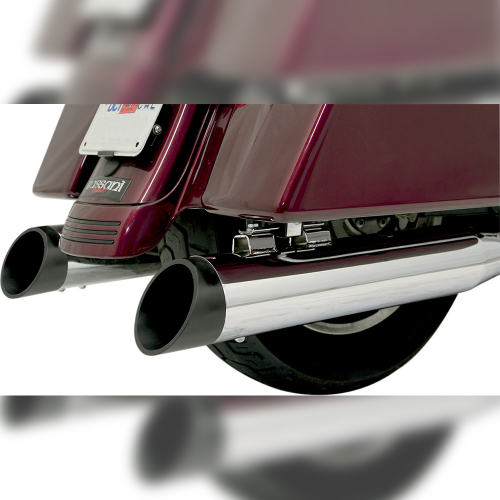 Bassani Manufacturing - Bassani Manufacturing End Cap for 4in. Quick Change Series Slip-On - Slash Cut - Black - BE40SB
