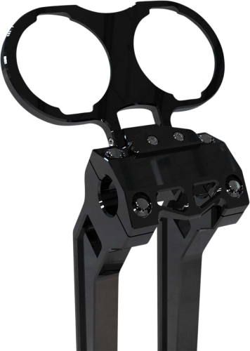 LA Choppers - LA Choppers Gauge Mount - Dual - Black Anodized - LA-7397-02B