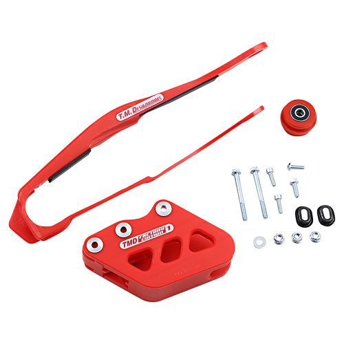 T.M. Designworks - T.M. Designworks Dirt Cross Multi-Purpose Chain Slide-N-Guide Kit FE1 Guide - Red - DCK-OR1-RD