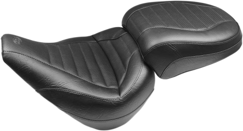 Mustang - Mustang Standard Touring Passenger Seat - Tuck and Roll Stitch - Black - 75032