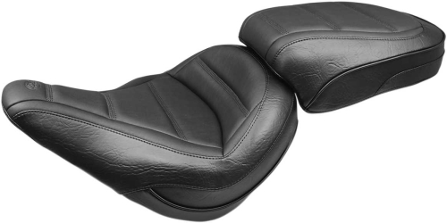 Mustang - Mustang Standard Touring Passenger Seat - Quad Stitch - Black - 75062