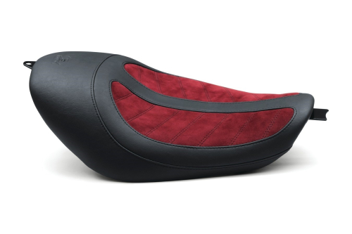 Mustang - Mustang Fred Kodlin Signature Series Solo Seat - Black/Maroon - 76297