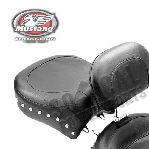 Mustang - Mustang Wide Touring Studded Recessed Rear Seat - 79119
