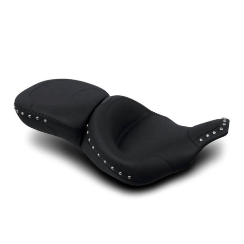 Mustang - Mustang 1-Piece Ultra Touring Seat - Smooth Style - Chrome Studs - 75448