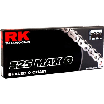 RK - RK 525 Max-O Chains - 120 Links - Black/Chrome - 525MAXO-120-BC