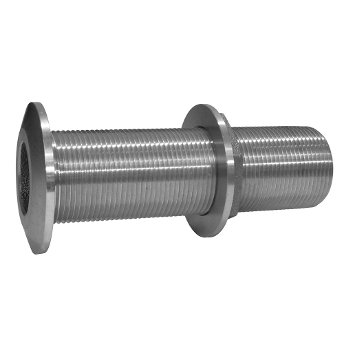 GROCO - GROCO 1-1/2" Stainless Steel Extra Long Thru-Hull Fitting w/Nut