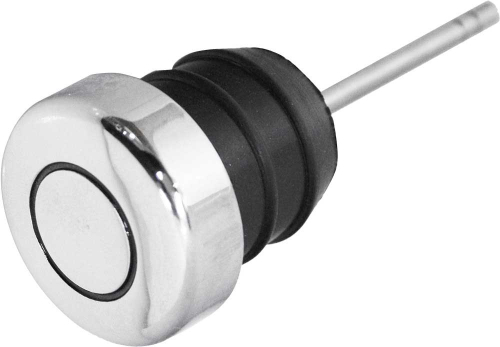 HardDrive - HardDrive Chrome Circle Lined Oil Filler Cap with Short Dipstick - 03-0045