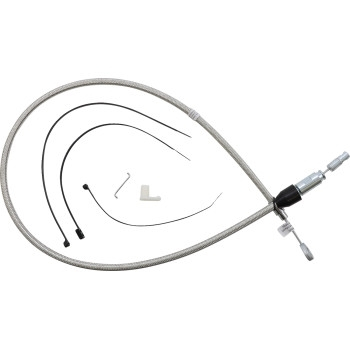 Magnum - Magnum Alternate Length Polished Stainless Quick Connect Braided Upper Clutch Cable - 38in. - 52344HE