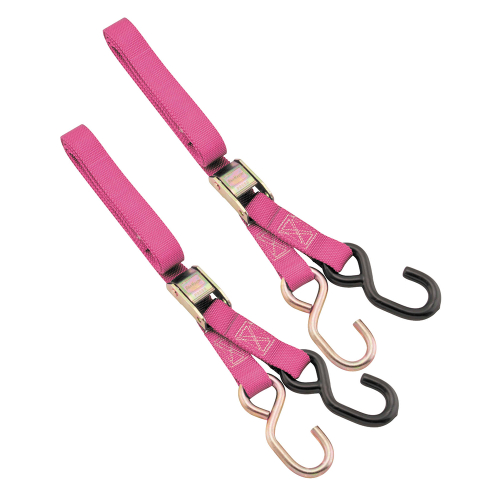 BikeMaster - BikeMaster Tie Downs - 1in. x 6ft. - Pink - 100503