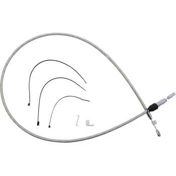 Magnum - Magnum Alternate Length Polished Stainless Quick Connect Braided Upper Clutch Cable - 56in. - 523422HE