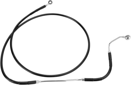 Drag Specialties - Drag Specialties Extended Stainless Steel Front Brake Line Kit - Black Vinyl Coated - 64 3/4in. - 691182-2BLK