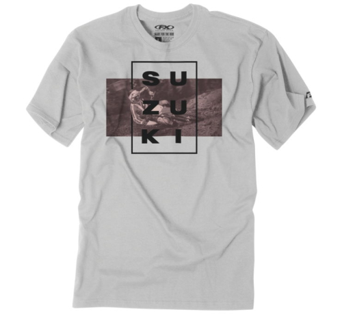 Factory Effex - Factory Effex Suzuki Rider T-Shirt - 25-87404 - Light Gray - Large