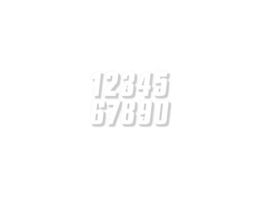 Factory Effex - Factory Effex Factory Number 7in. - No.1 - White - FX08-90091