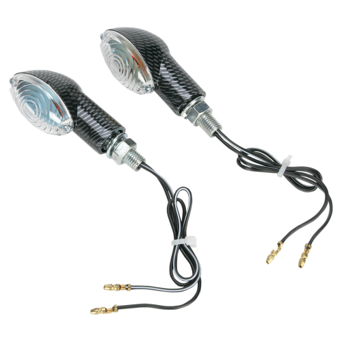 K&S Technologies - K&S Technologies Ultra-Small Mini-Stalk Marker Lights - Carbon with Clear Lens - 25-8361