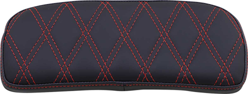Drag Specialties - Drag Specialties Chopped Tour-Pak Backrest Pads - Double Diamond - Red Stitch - 0822-0434