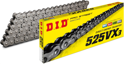 D.I.D - D.I.D 525VX3 Professional O-Ring Series Chain - 118 Links - Natural - 525VX3X118FB