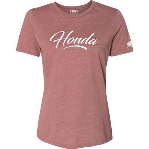 Factory Effex - Factory Effex Honda Script Womens T-Shirt - 27-87340 - Heather Mauve - Small