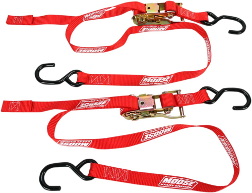 Moose Utility - Moose Utility Heavy-Duty Ratchet Tie-Down - 1in. - Red - 3920-0298