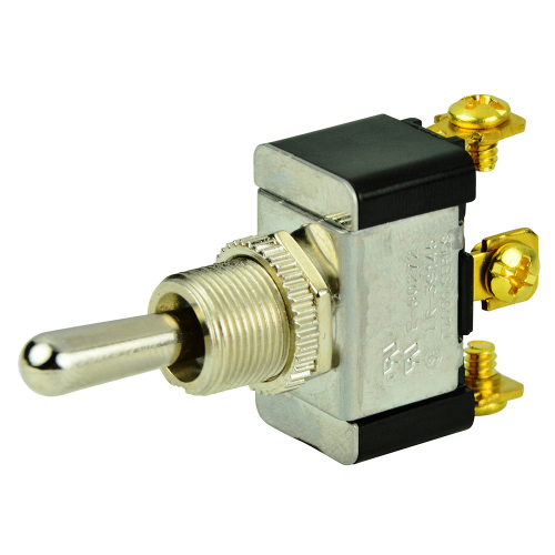 BEP Marine - BEP SPDT Chrome Plated Toggle Switch - (ON)/OFF/(ON)