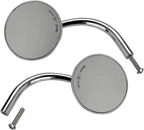 Biltwell Inc. - Biltwell Inc. Round Perch Mount Utility Mirror - Chrome - 6503-400-532
