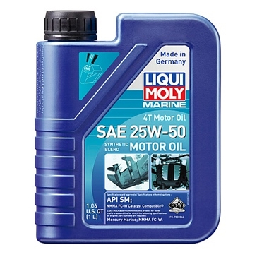 Liqui Moly - Liqui Moly Synthetic Oil 4T Marine 25W50 - 1L. - 22508
