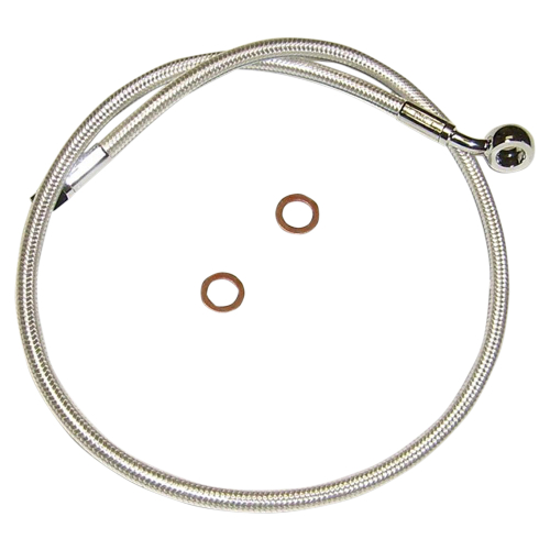 Magnum - Magnum Sterling Chromite II Designer Series ABS Front Upper Brake Line - 10mm. 90deg. Banjo - 15in. - AS37215