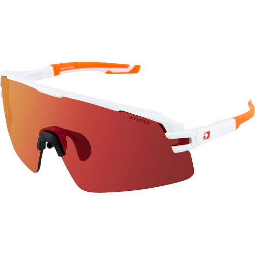 Bobster Eyewear - Bobster Eyewear Flash Sunglasses - BFLA01 - Matte White/Orange/Smoke Black Red Revo Lens - OSFM