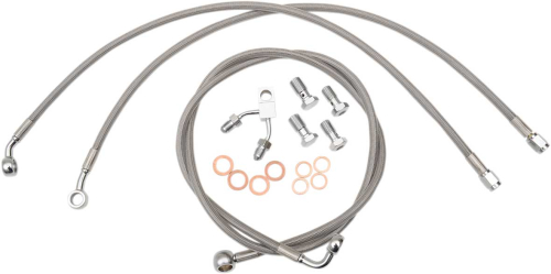 LA Choppers - LA Choppers Stainless Steel Brake Line Kit - 18in.-20in. Ape Hangers - LA-8122B19
