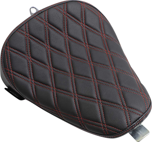 Drag Specialties - Drag Specialties Bobber-Style Solo Seat - Double Diamond - Red Thread - 0804-0741