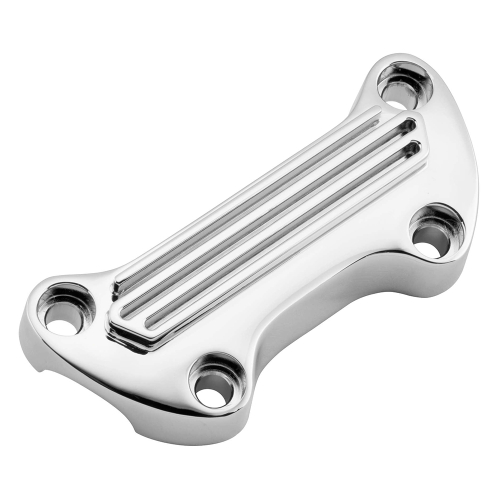 Bikers Choice - Bikers Choice Handlebar Top Clamp - Finned - Chrome - 489999