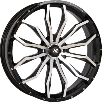 High Lifter Products - High Lifter Products HL21 Front/Rear Wheel - 22x7 - 4+3 Offset - 4/156 - Gloss Black/Machined - 24HL21-1156