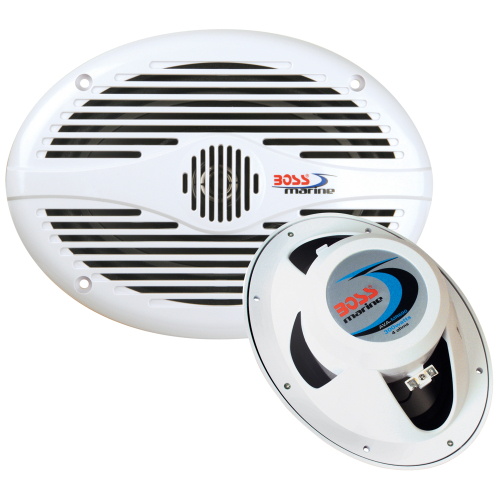Boss Audio - Boss Audio MR690 6" x 9" Oval Marine Speakers - (Pair) White