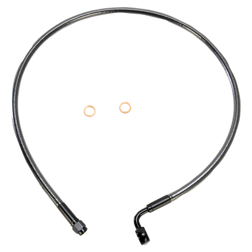 Magnum - Magnum Black Pearl Designer Series ABS Front Upper Brake Line - 10mm. 90deg. Banjo - 30in. - AS47230