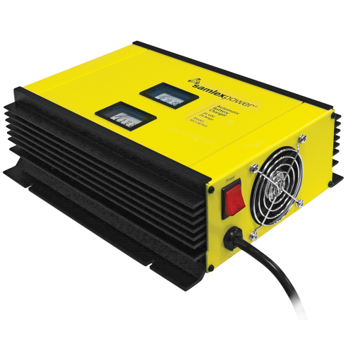 Samlex America - Samlex 25A Battery Charger - 24V - 2-Bank - 3-Stage w/Dip Switch &amp; Lugs - Includes Temp Sensor