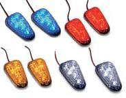 K&S Technologies - K&S Technologies LED Mini Triangle Marker Lights - Black/Clear Lens - 25-9734