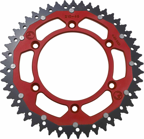 Moose Racing - Moose Racing Dual Rear Sprockets - Red - 49T - 1210-210-49-13X